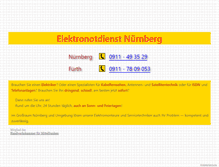 Tablet Screenshot of elektronotdienst-nuernberg.de